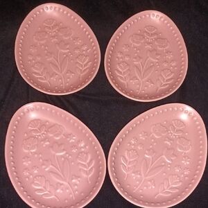 Floral Pink Ceramic Plate